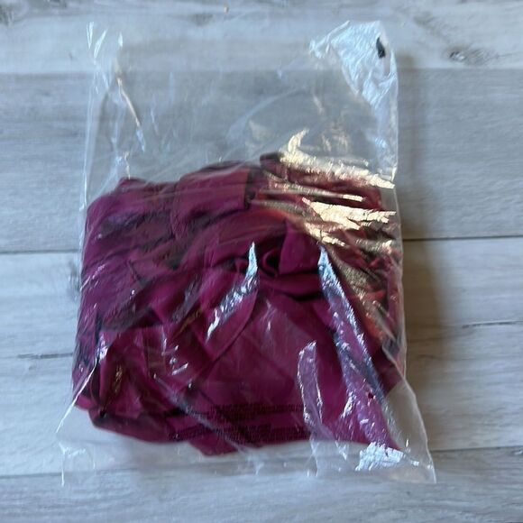 Victoria Secret‎ Georgette Flounce Robe in M/L in Maroon NWT - Picture 7 of 7